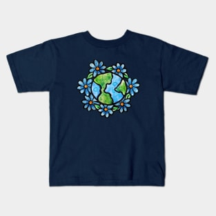 Floral Earth Day Kids T-Shirt